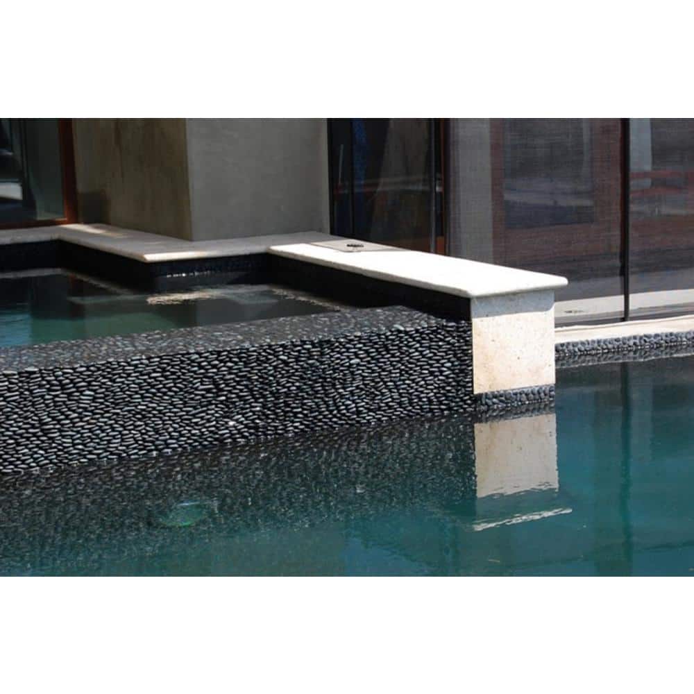 Rain Forest Tan Pebble Stone Mosaic Tile 12" x 12"