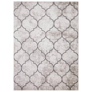 Jefferson Collection Morocco Trellis Ivory 7 ft. x 9 ft. Area Rug