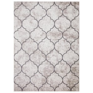 Jefferson Collection Morocco Trellis Ivory 8 ft. x 10 ft. Area Rug