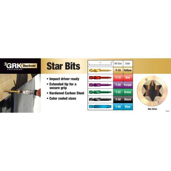 Star impact store driver bits