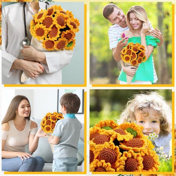 Multi-Colored Cotton Sunflower Throw Blanket HDF89WV324 - The Home