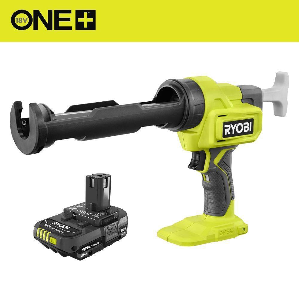ONE+ 18V Cordless 10 oz. Caulk & Adhesive Gun and ONE+ 18V 2.0 Ah Lithium-Ion Battery