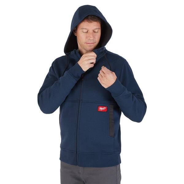 Milwaukee Men's Medium Blue GRIDIRON Full-Zip Hoodie M250U-M - The