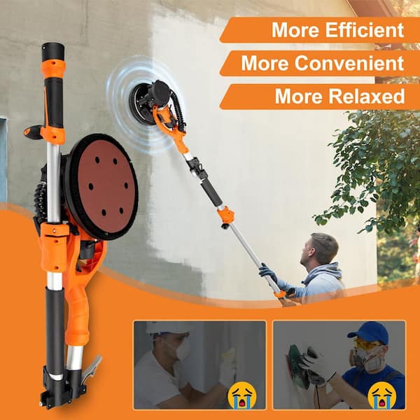 Laybus 63 in. Drywall Sander with Vacuum Dust Collection, LED