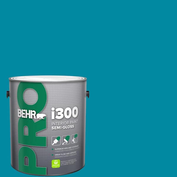 1 gal. #P480-6 Aruba Blue Semi-Gloss Interior Paint