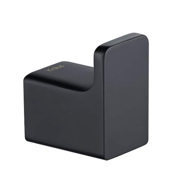KRAUS Stelios Bathroom Robe and Towel Hook in Matte Black