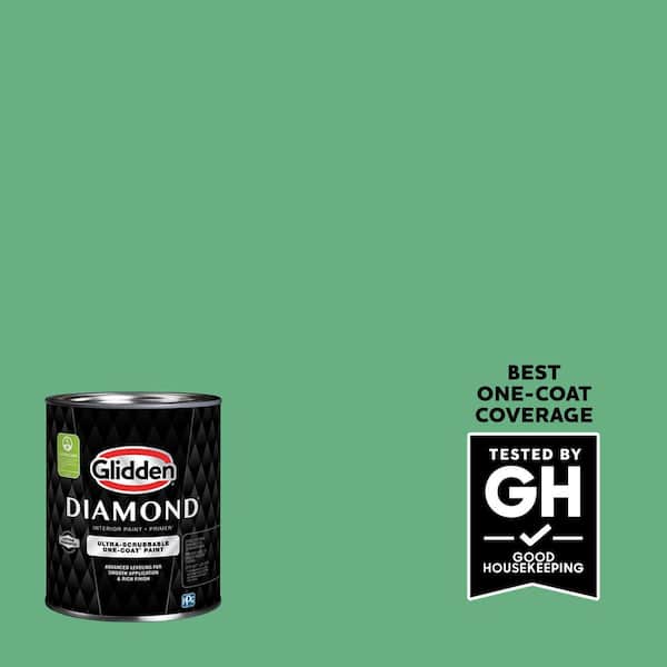 Glidden Diamond 1 qt. PPG1226-5 Garden Mint Semi-Gloss Interior Paint with Primer