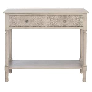 Josie 2-Drawer Taupe Wood Console Table