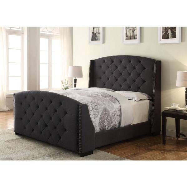 Pulaski Furniture All-in-1 Charcoal Queen Upholstered Bed