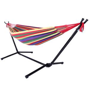 103 in. Hammock Bed with Stand in Multi-Colored