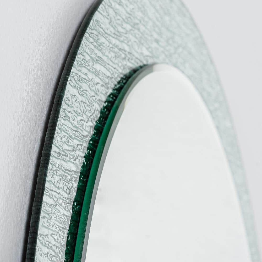 Molten Round Frameless Glass Bathroom Mirror