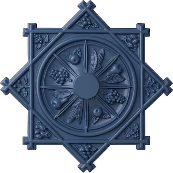Ekena Millwork 38-1/4" x 1-1/2" Antilles Urethane Ceiling Medallion (Fits Canopies up to 6"), Hand-Painted Americana