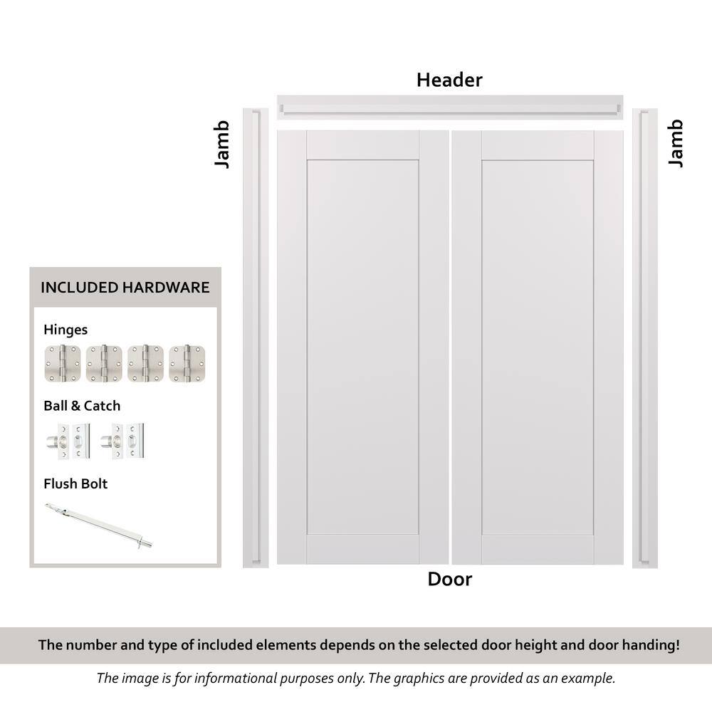 Veralinga Oak 56" x 80" Frosted Glass Double Prehung Interior Door