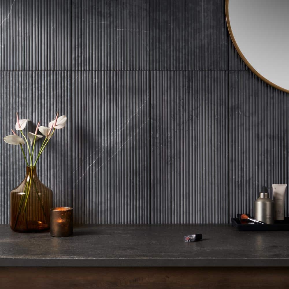 Nero Marquina 12'' x 24'' Honed Marble Tile