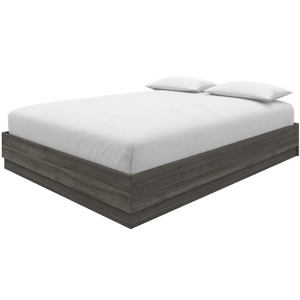 Milano Gray Oak Frame Queen Size Platform Bed