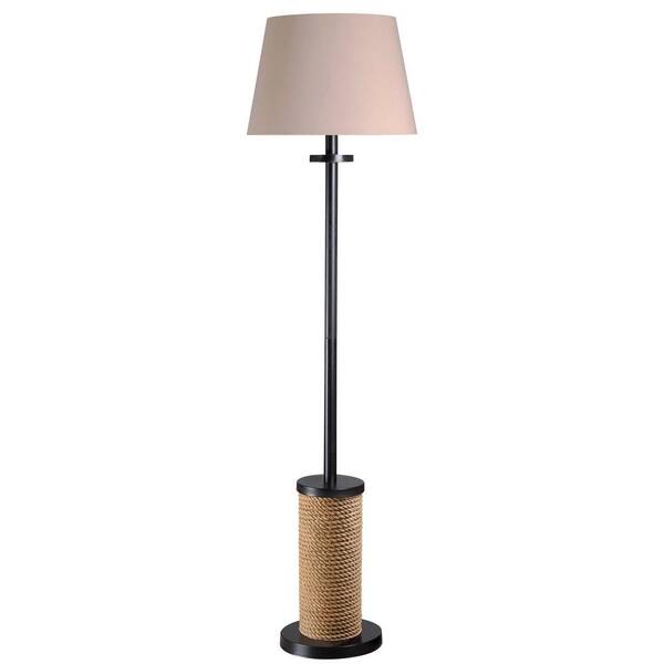 Kenroy Home Landfall 61 in. Oil-Rubbed Bronze Outdoor LED Solar Floor Lamp
