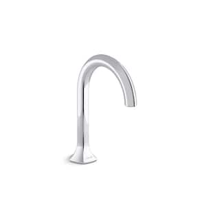Occasion Bathroom Sink Faucet Spout with Cane Design in Polished Chrome