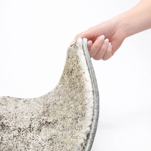 Dream Shag Premium Machine Washable Abstract ADS36 Gray 2 ft. x 7 ft. Runner Rug