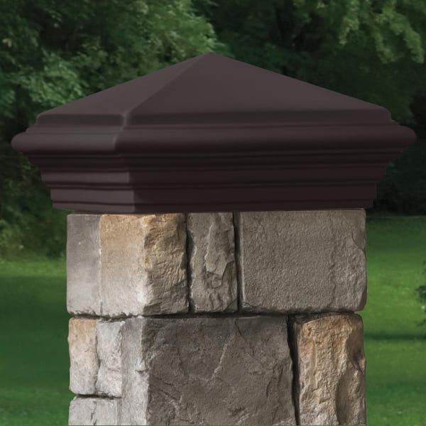 Cast Stone Postcover Cap with Woodland Gray Trim