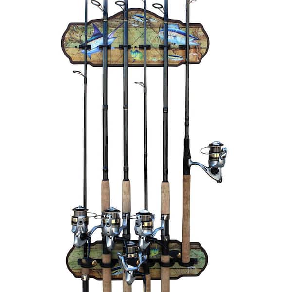 Ancient Map 6 Rod Wall Rack
