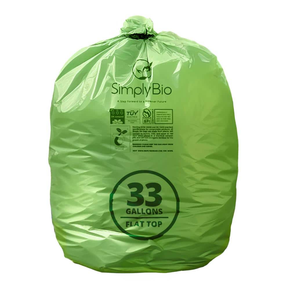  1.8 Gallon Trash Garbage Bags, 200 Count Compostable