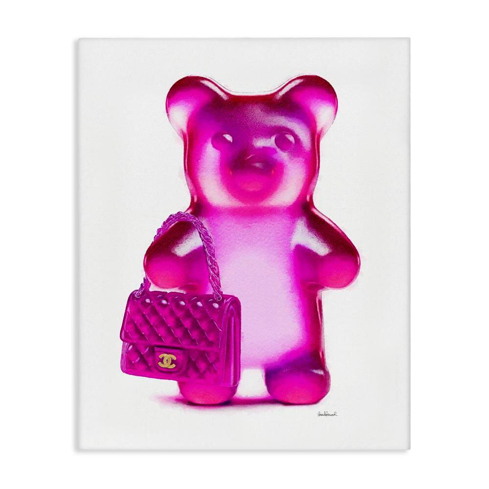 Pink Bear and Purse by Amanda Greenwood Unframed Abstract Graphic Art Print 30 in. x 24 in. price history on PriceWatchPro