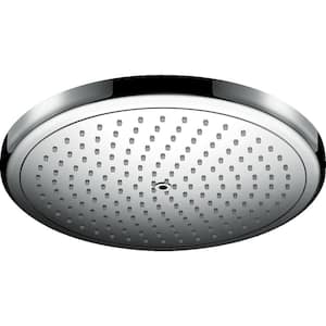 Croma 1-Spray Patterns 11 in. Wall Mount Fixed Shower Head in Chrome