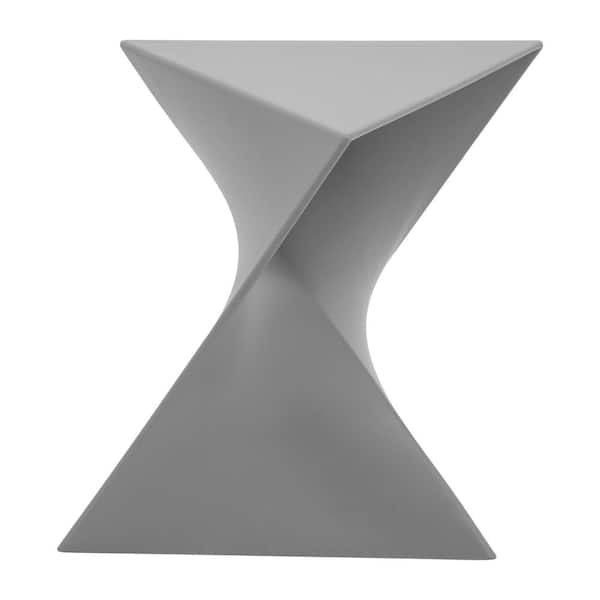 Leisuremod Randolph 15.75 in. Grey Modern Triangle Accent End Table Lightweight Side Vanity Table