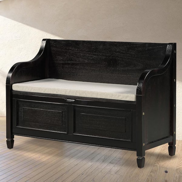 Espresso deals entryway bench