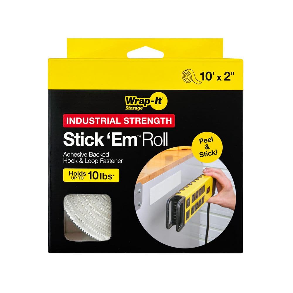 10 ft. x 2 in. Stick 'Ems Industrial Strength Adhesive Backed Hook and Loop Tape Roll price history on PriceWatchPro