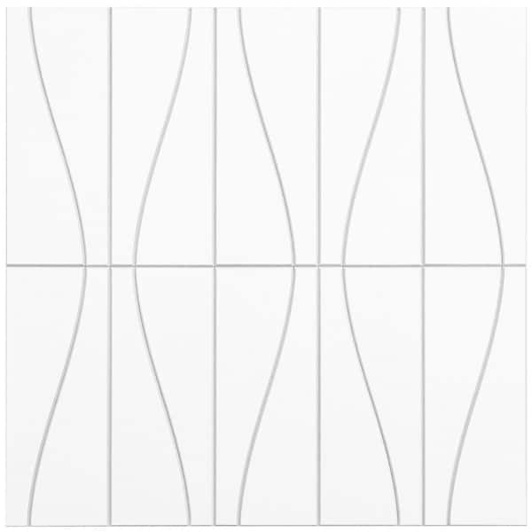 AVANT DECOR Naples White 5 in. x 5 in. 4mm Stone Peel and Stick Backsplash Tile Sample Cut Tile (.17 sq. ft./Sample)