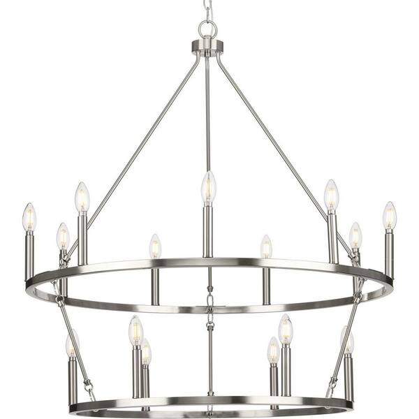 Gilliam 35-1/2 in. 15-Light Brushed Nickel Chandelier