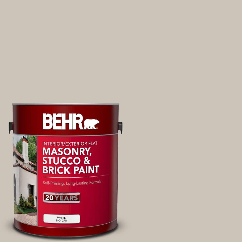 1 gal. #720C-3 Wheat Bread Flat Interior/Exterior Masonry, Stucco and Brick