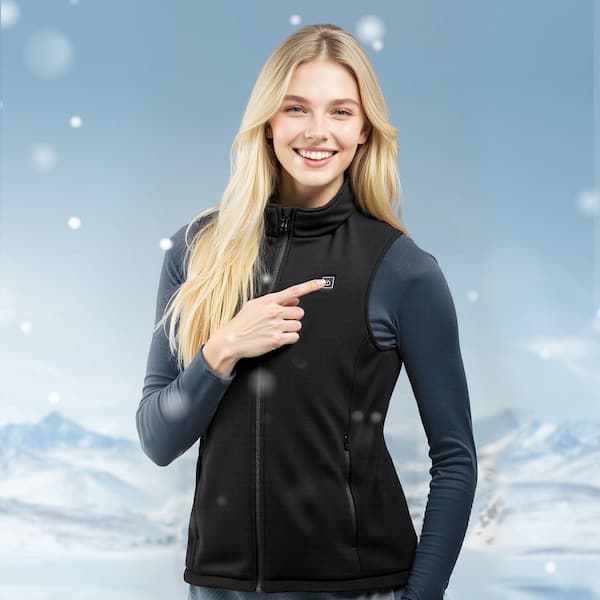 Heated Vest, Women Electric Heating Vest 16000 mAh Battery Pack, 6 Heating Zones Lightweight Rechargeable Vest, Size M