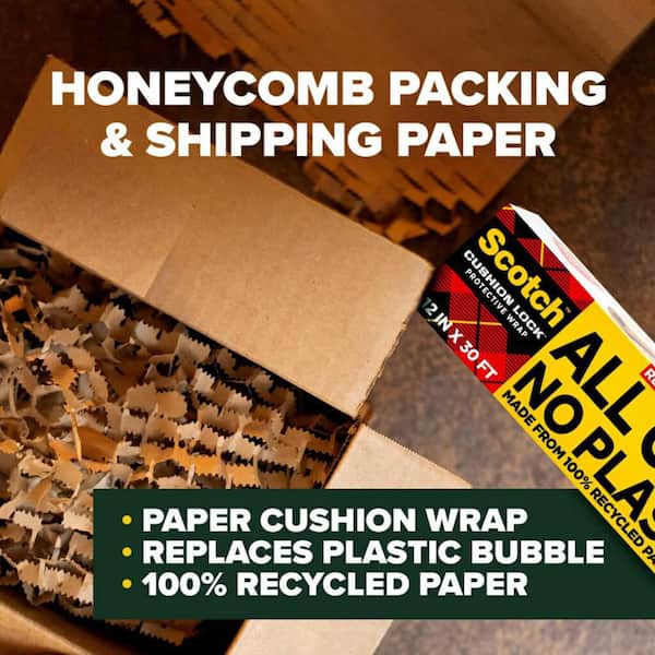 EnKo Foam Wrap Roll (1-Roll) 12" Wide X 600" Length (Inch) Foam Wrap Roll Cushioning Moving Supplies Protect Glasses, China, Dishes For Shipping Storing Packing With 20 Fragile Stickers Labels