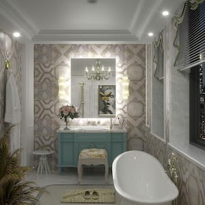 28 in. W x 36 in. H Rectangular Frameless Super Bright Backlited LED Anti-Fog Tempered Glass Wall Bathroom Vanity Mirror