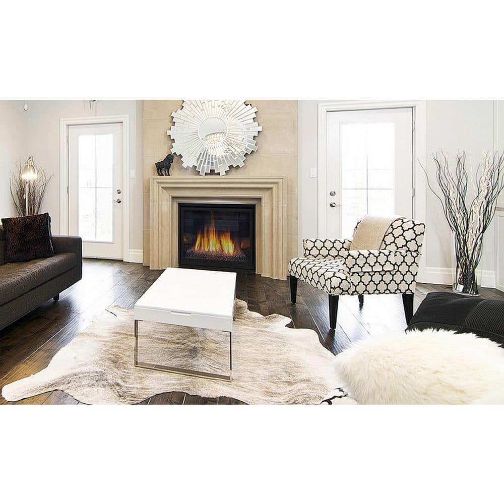 Handmade Light Brindle Cowhide Area Rug, 6' x 7'