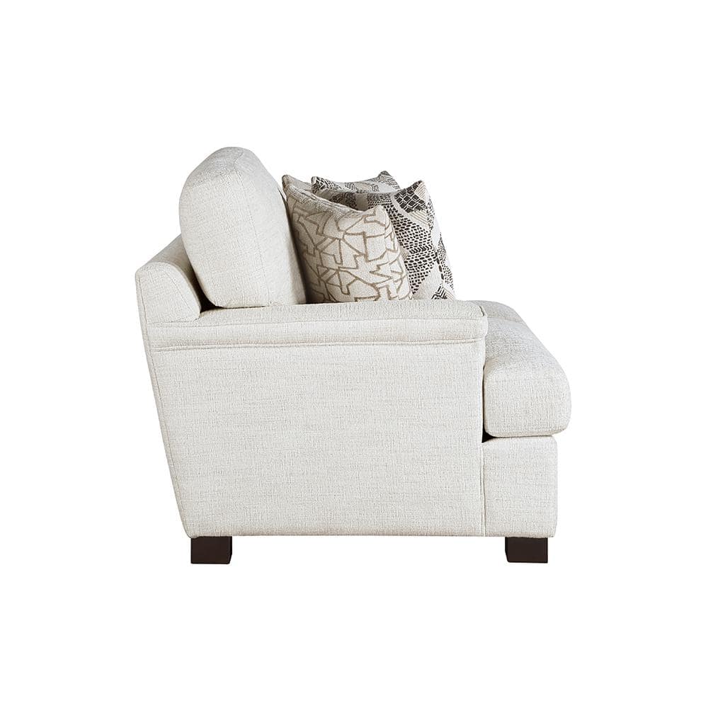 Beige Chenille Lawson Sofa with Removable Cushions