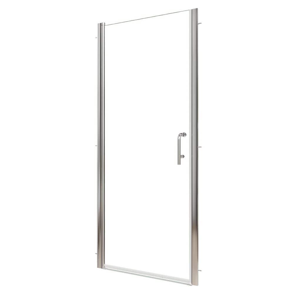 32 in. W x 72 in. H Pivot Semi-Frameless Shower Door in Chrome with 1/4 in. Clear Glass, 304 Stainless Steel Handle price history on PriceWatchPro
