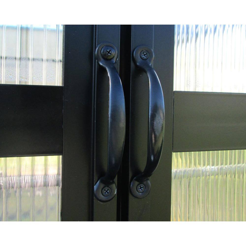 8 ft. x 16 ft. Black Aluminum and Polycarbonate Greenhouse
