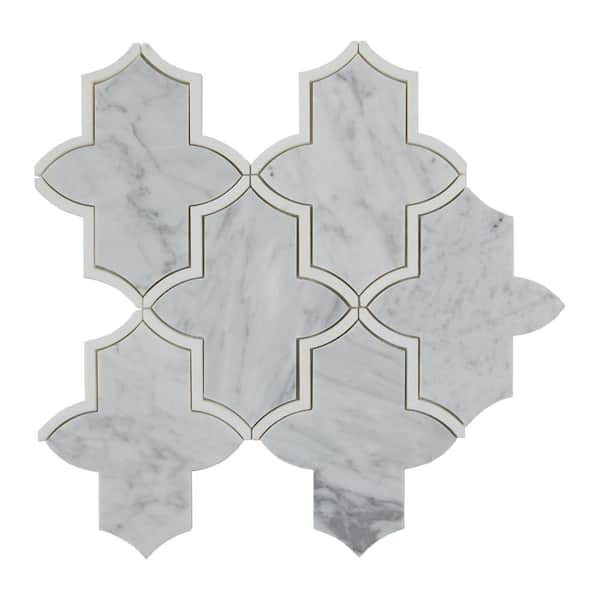 White & Grey Lantern Marble Mosaic Tile  Online Tile Store with Free  Shipping on Qualifying Orders