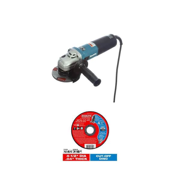 13 Amp 4-1/2 in. Corded Angle Grinder and 4-1/2 in. x 0.040 in. Cut-Off Disc Combo