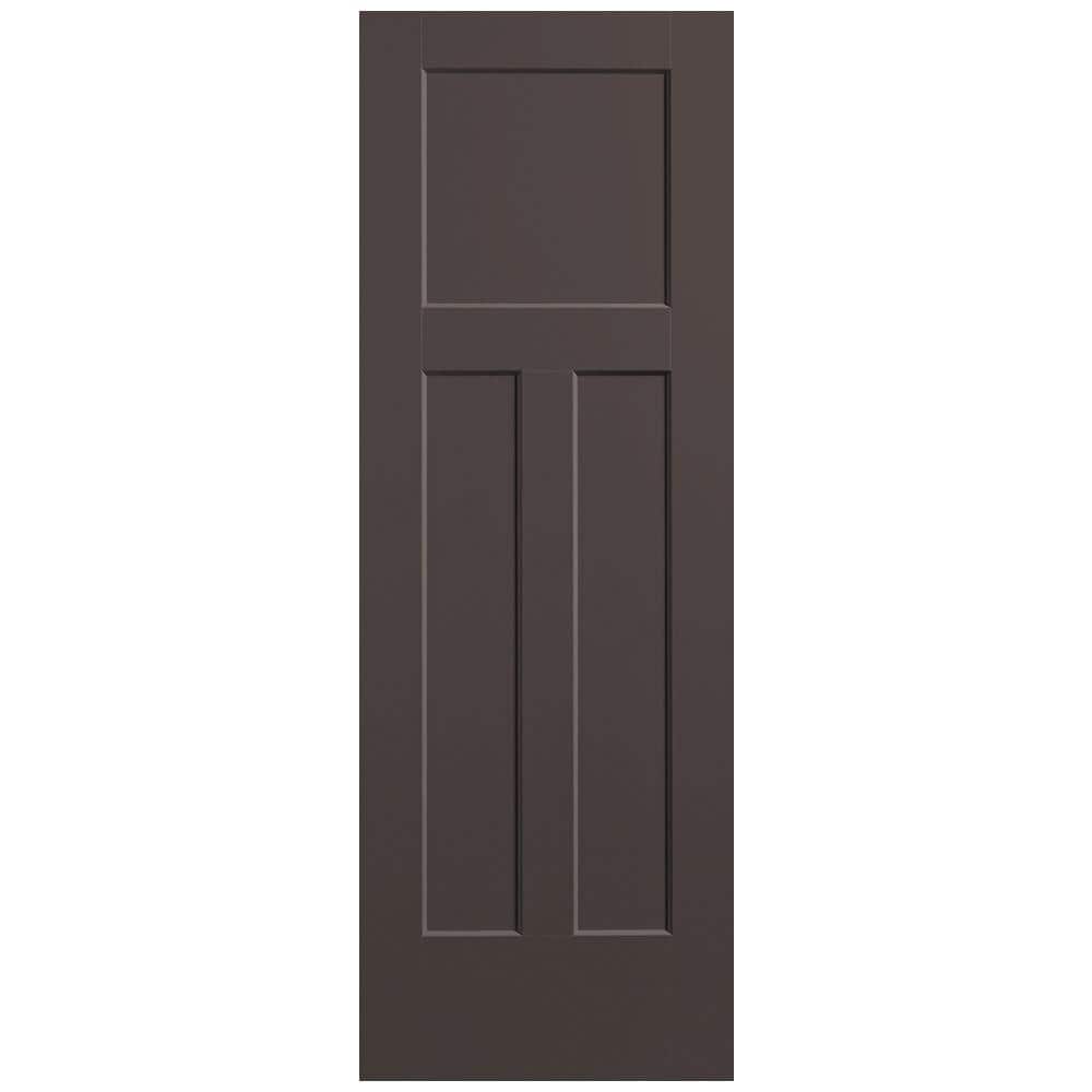 Masonite 28 in. x 80 in. 3Panel Winslow Single Bore Solid Core Willow