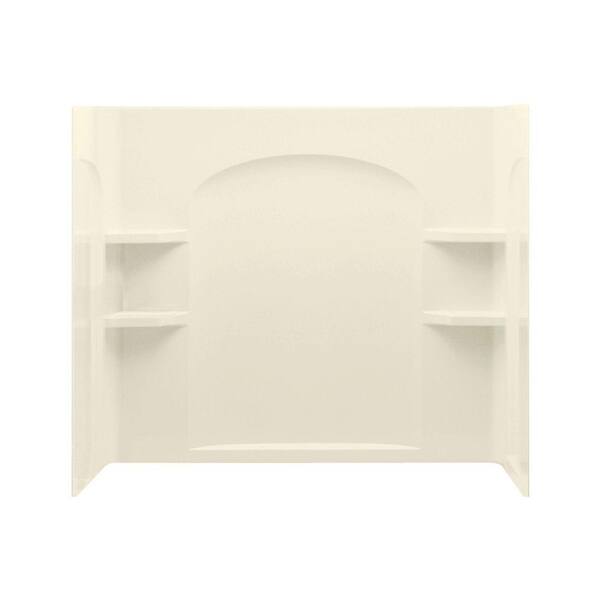 STERLING Ensemble 33-1/4 in. x 60 in. x 55-1/4 in. 3-piece Direct-to-Stud Tub Wall Set with Backer in Biscuit