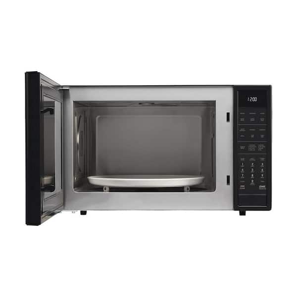 24.6 in. Electric Microwave in Black with Convection
