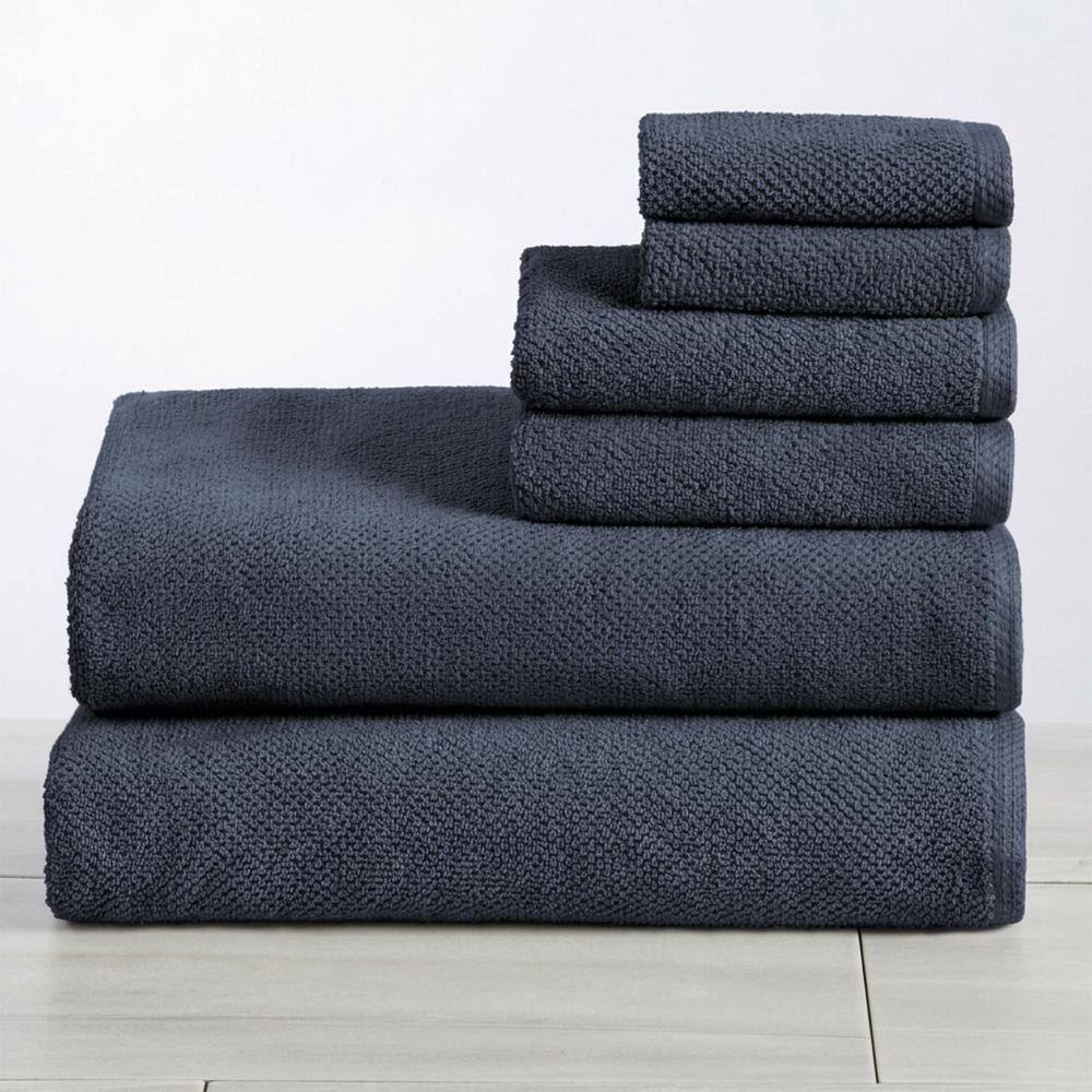 100% Cotton Absorbent & Quick-Dry Looped Towels (6 Piece Bath Sheet Set, Stone Blue) price history on PriceWatchPro