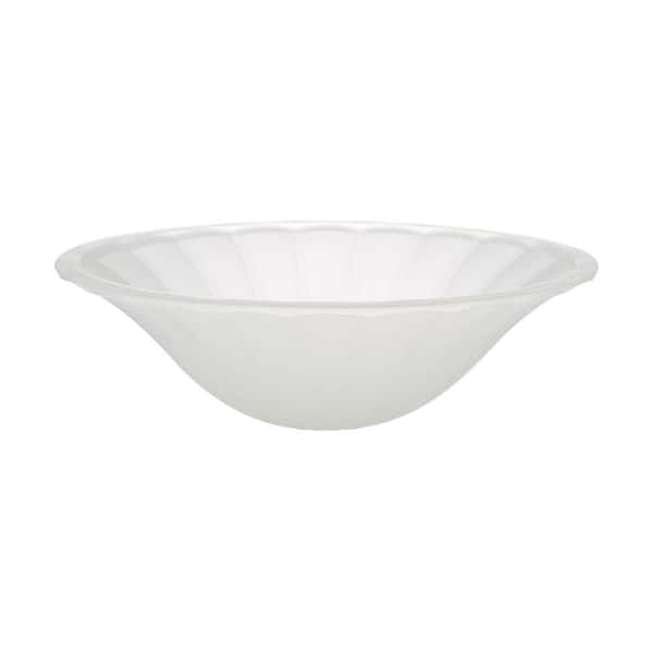 4-3/4 in. H x 14-7/8 in. Dia/Frosted Glass Shade For Torchiere Lamp ...