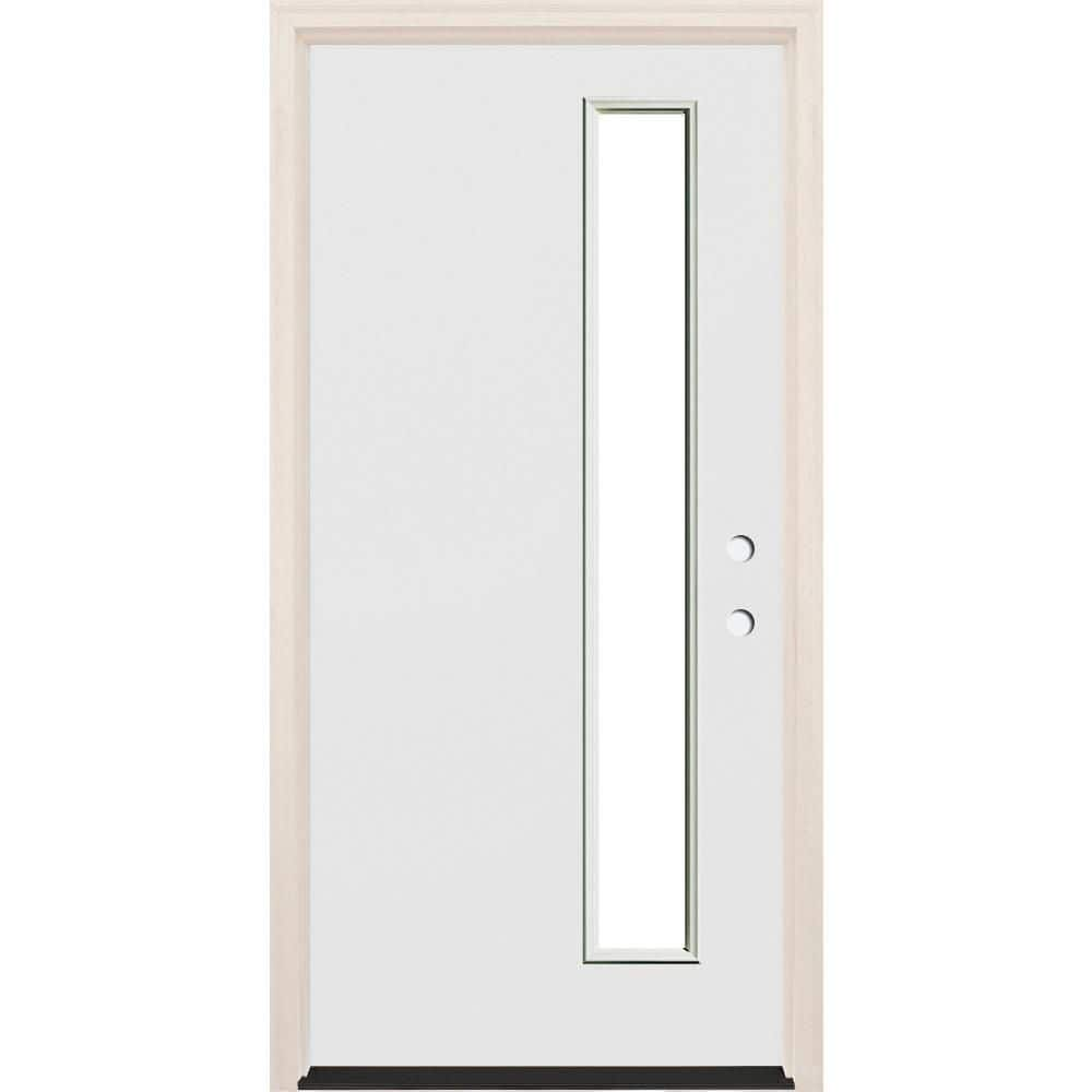 MMI Door Viola 36 in. x 80 in. Right-Hand Inswing 1-Lite Clear Low-E Primed  Fiberglass Prehung Front Door on 4-9/16 in. Frame Z03752118R - The Home  Depot