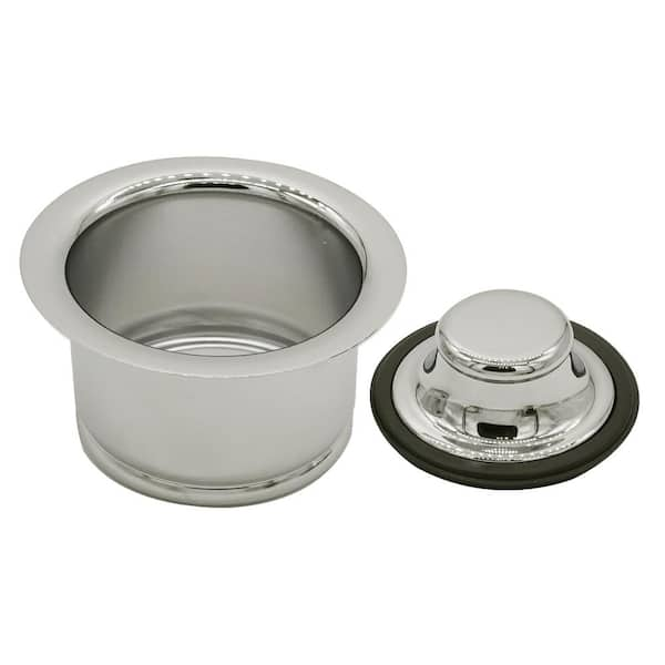 Westbrass 3-1/2 in. Extra-Deep Collar Kitchen Sink Waste Disposal Flange & Strainer  Stopper, Matte Black D2082S-62 - The Home Depot