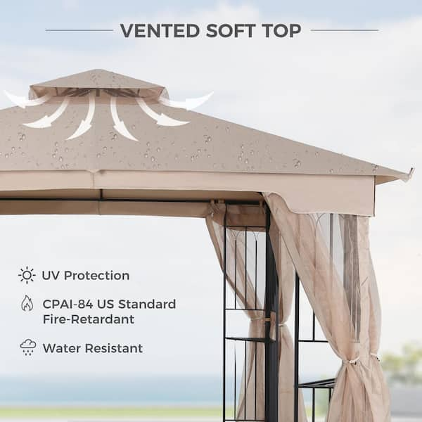 LAUREL CANYON 10 ft. x 10 ft. White Commercial Pop Up Canopy Tent  Waterproof & UV Protection HD-LC-10SDWHI - The Home Depot